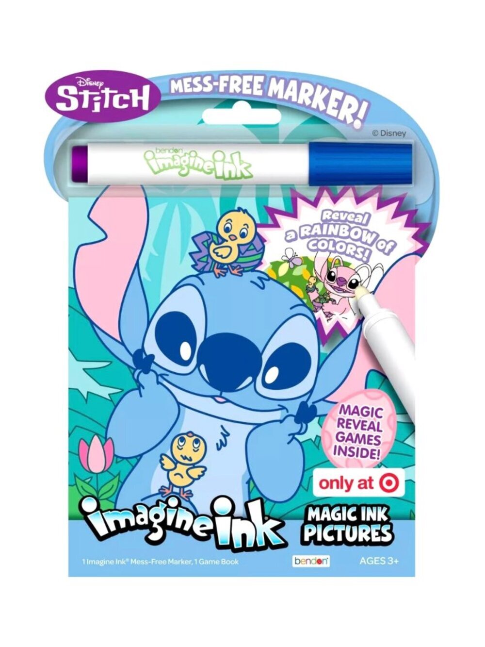 Disney Stitch Easter Imagine Ink Book Marker Bendon Kids Activity Car Trips